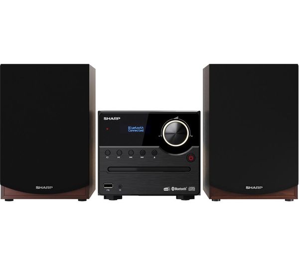An image of SHARP XL-B517DBR Bluetooth Micro Hi-Fi System - Brown