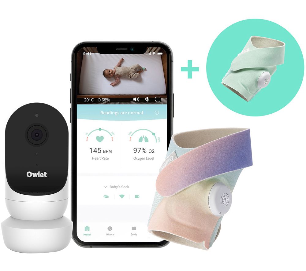 Baby Monitor Duo Smart Sock 3 & Cam 2 Bundle - Forever Rainbow & Mint