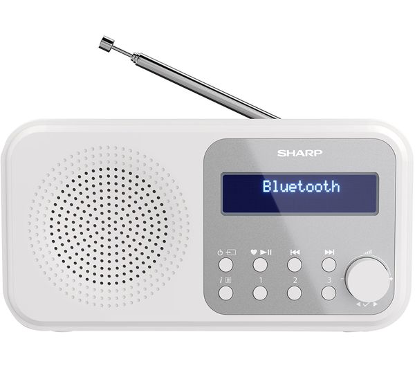 SHARP Tokyo DR-P420 Portable DAB+/FM Bluetooth Radio - Snowy White