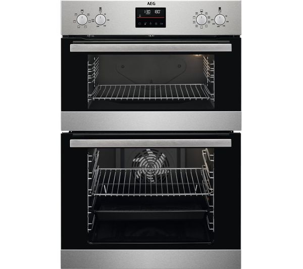 Aeg Surroundcook Dcb535060m Electric Double Oven Stainless Steel