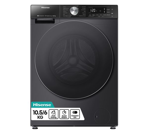 Hisense 5s Series Auto Dosing Wd5s1045bb Wifi Enabled 105 Kg Washer Dryer Black