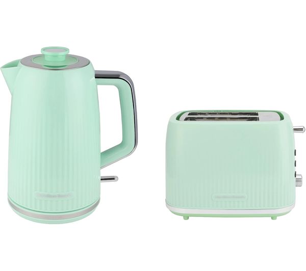 Hamilton Beach Miami Breakfast Jug Kettle 2 Slice Toaster Bundle Mojito Mint