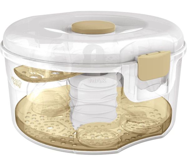 An image of VITAL BABY EarthSmart 2-in-1 Combination Steriliser - Clear & Oat