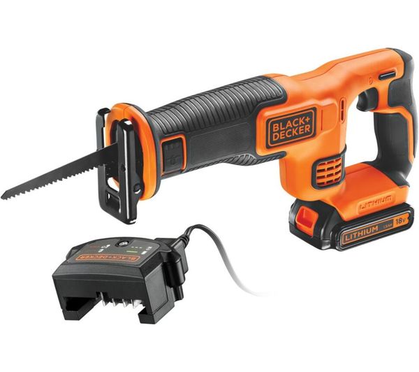 Black Decker 18v Cordless Reciprocating Saw Black Orange