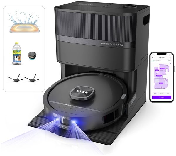 An image of SHARK PowerDetect UV Reveal RV3000XEUK Robot Vacuum Cleaner - Black