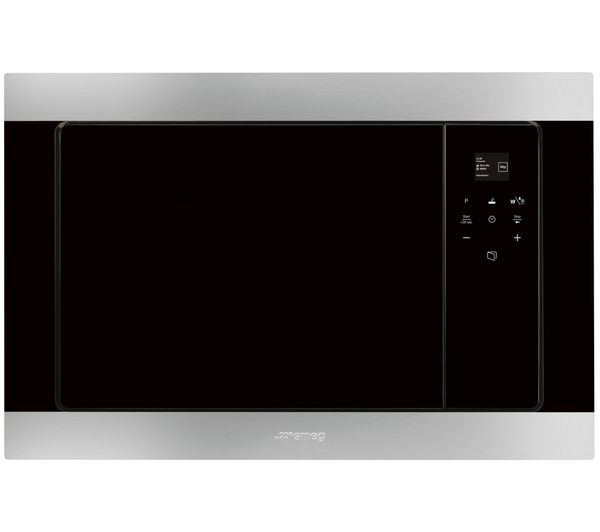 An image of SMEG FMI320X2 Built-in Microwave with Grill - Stainless Steel