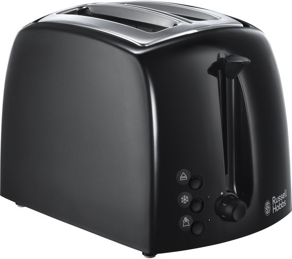 RUSSELL HOBBS Textures 21641 2-Slice Toaster - Black, Black