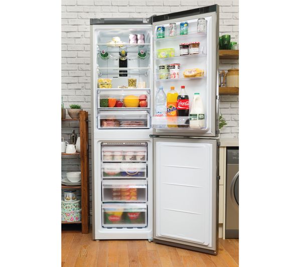 Buy HOTPOINT XUL95T1ZXOJH 50/50 Fridge Freezer Stainless Steel Free