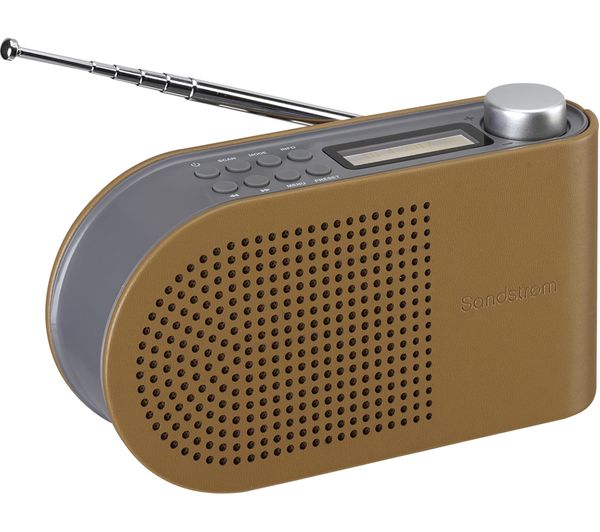 Buy SANDSTROM SPLDAB17 Portable DAB/FM Radio Leather & Grey Free