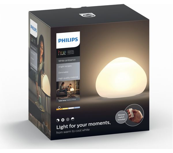 philips hue white ambiance wellner table lamp