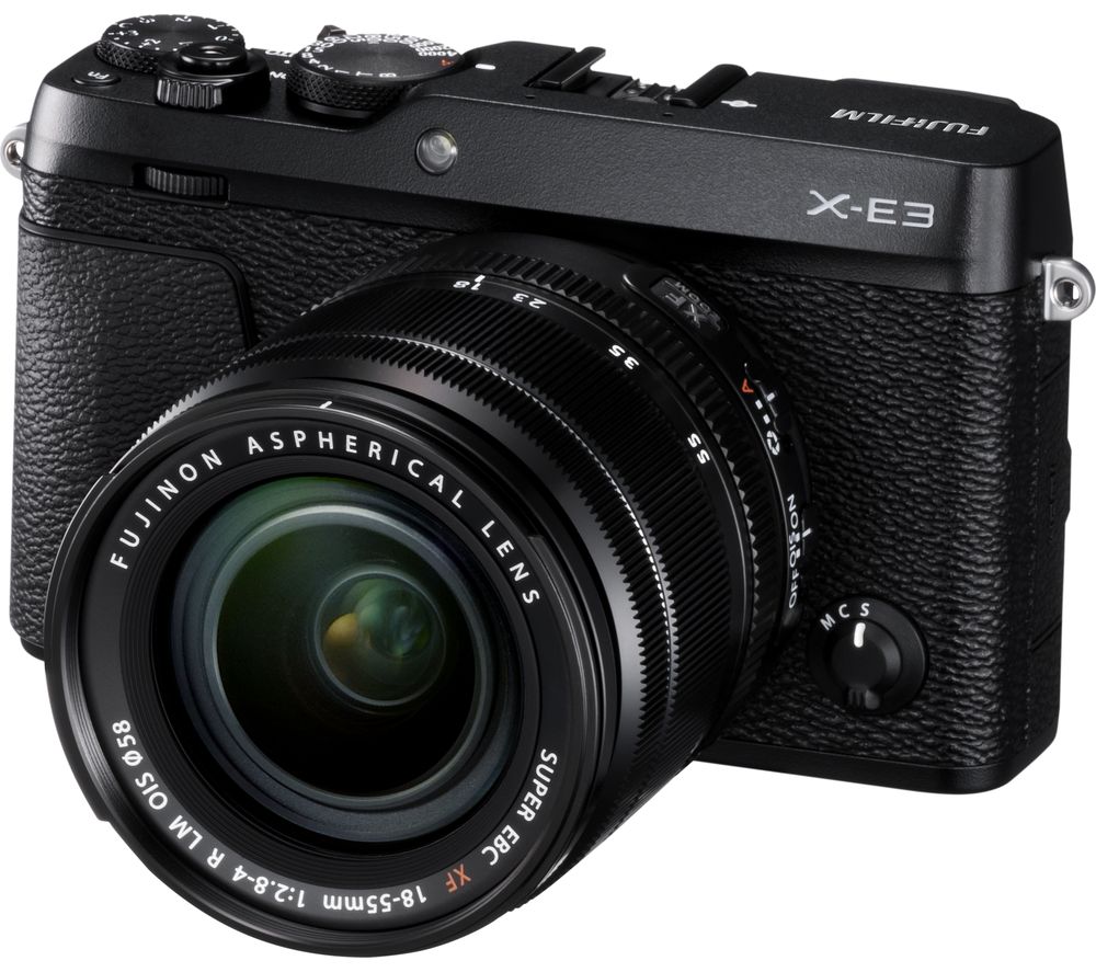 FUJIFILM X-E3 Mirrorless Camera with XF 18-55 mm f/2.8-4 Lens – Black, Black