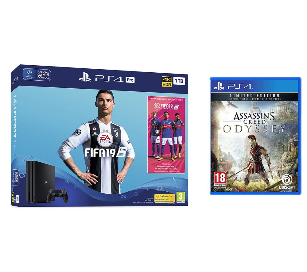 SONY PlayStation 4, FIFA 19 & Assassin's Creed Odyssey Bundle