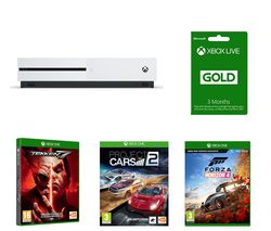MICROSOFT Xbox One S, Tekken 7, Forza Horizon 4, Project Cars 2 & Xbox LIVE Gold Membership Bundle