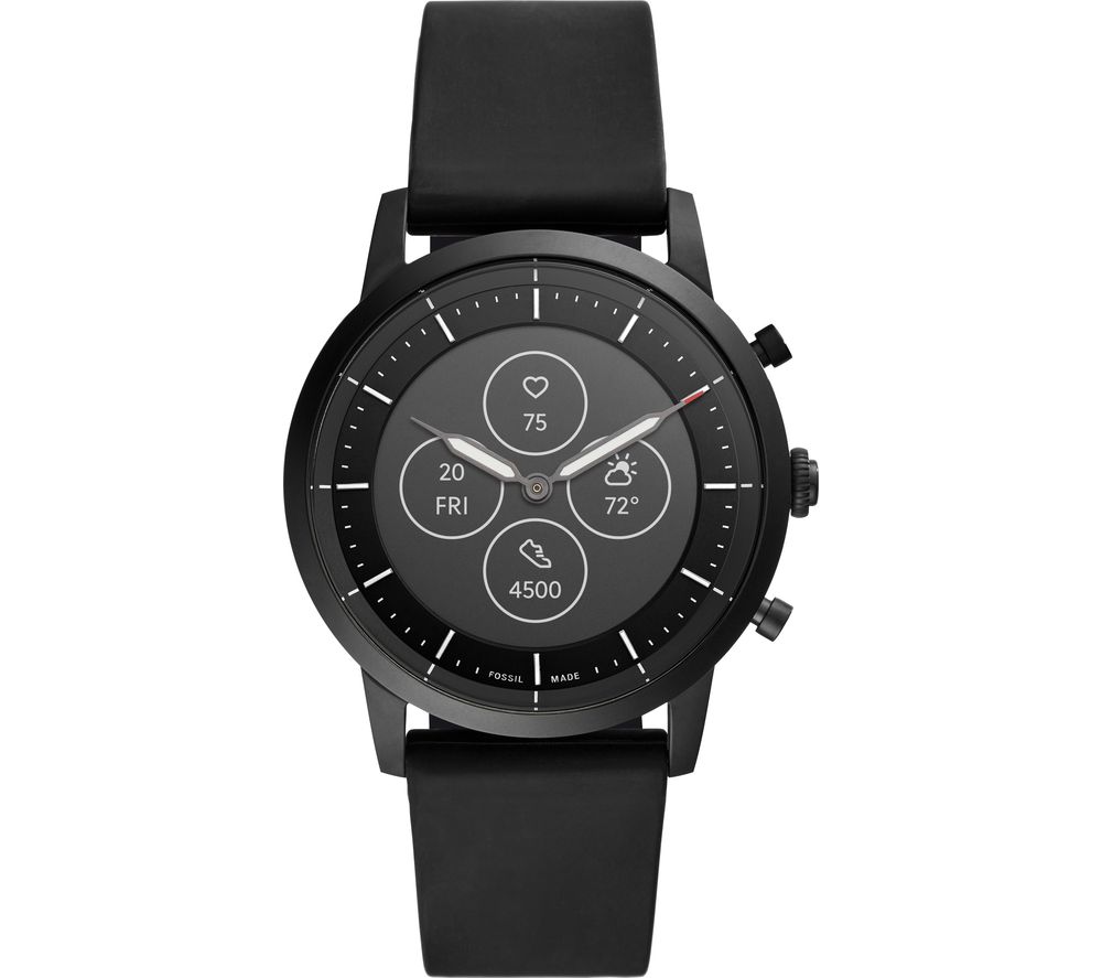 FOSSIL Collider Hybrid HR FTW7010 Smartwatch - Black, Silicone Strap