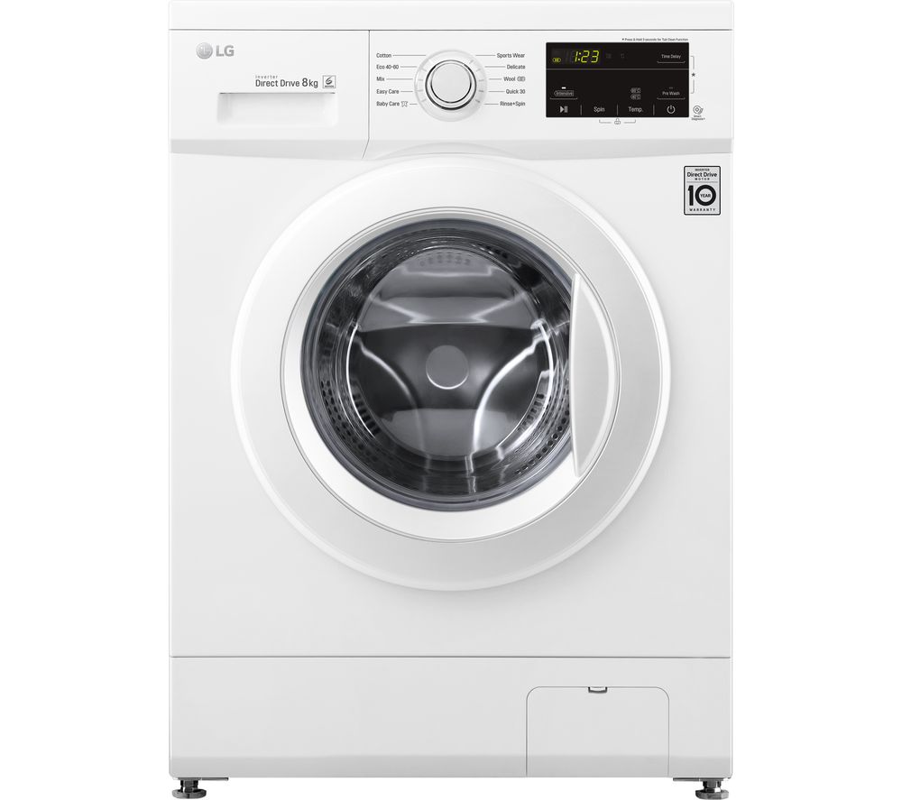 LG Direct Drive F4MT08WE 8 kg 1400 Spin Washing Machine - White