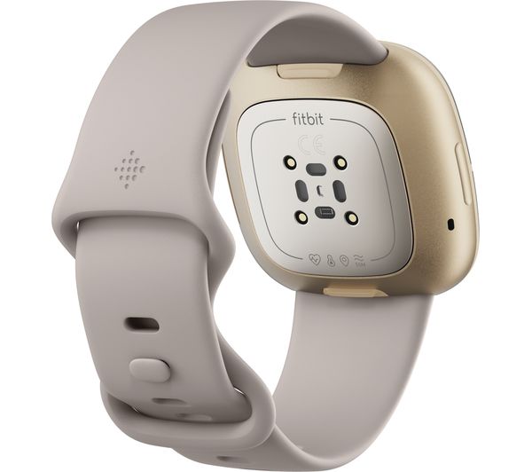 FITBIT Sense - Lunar White & Soft Gold Fast Delivery | Currysie