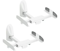 EAK70W Wall Mount Tilt & Swivel Speaker Bracket – Twin Pack, White