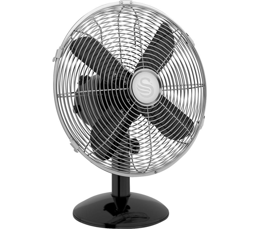 SWAN Retro SFA12620BN 12” Desk Fan - Black