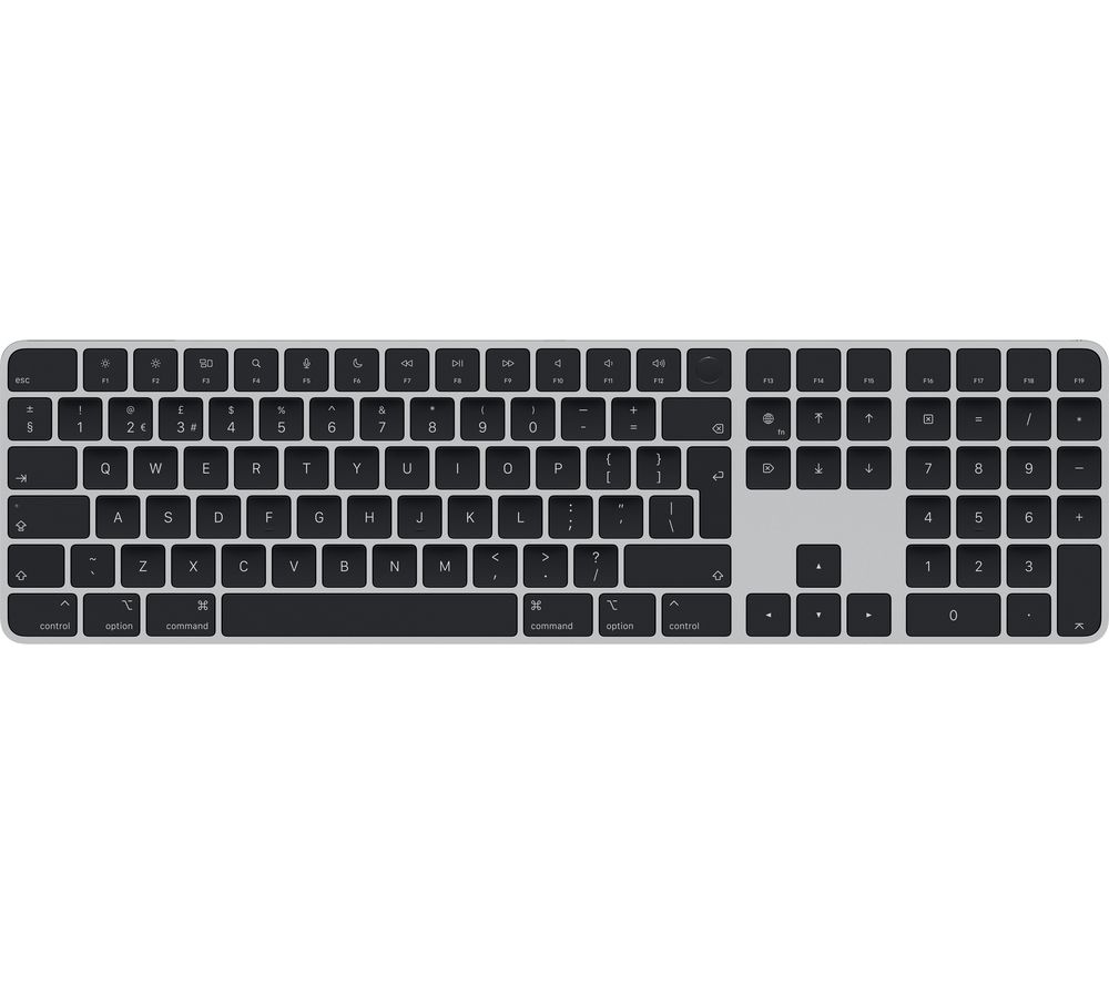 Magic Wireless Keyboard with Touch ID & Numeric Keypad - Black & Silver
