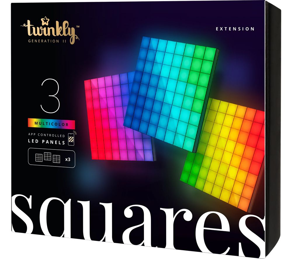 Squares Smart LED Light Panel Extension - 3 Panels