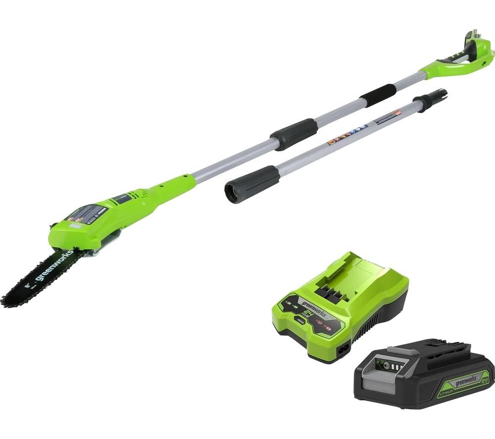 GWG24PS20K2 Cordless Pole Saw with 1 Battery - Black, Green & Silver