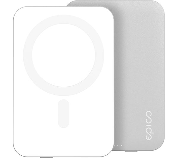 Epico Aluminium 5000 Mah Portable Magnetic Power Bank Silver