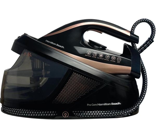 Hamilton Beach Pro Care Hb268sgbg Steam Generator Iron Black Gold
