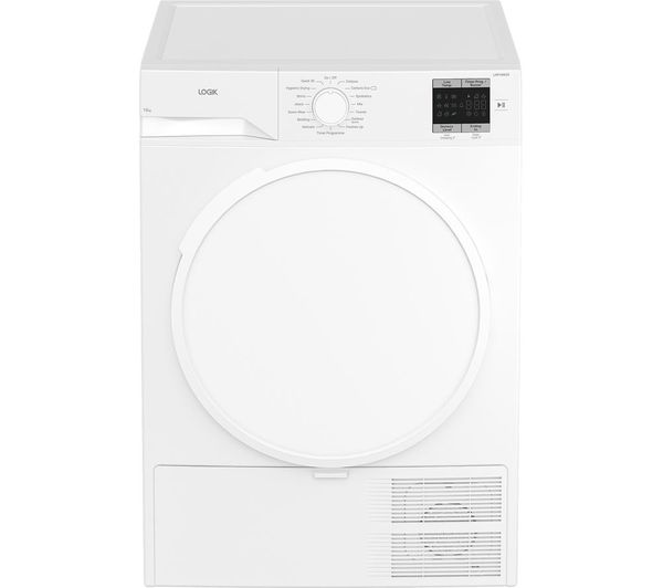 An image of LOGIK LHP10W25R 10 kg Heat Pump Tumble Dryer - White