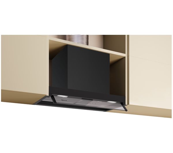 An image of NEFF N50 D65XCC2S0B 60 cm Integrated Cooker Hood - Matte Black