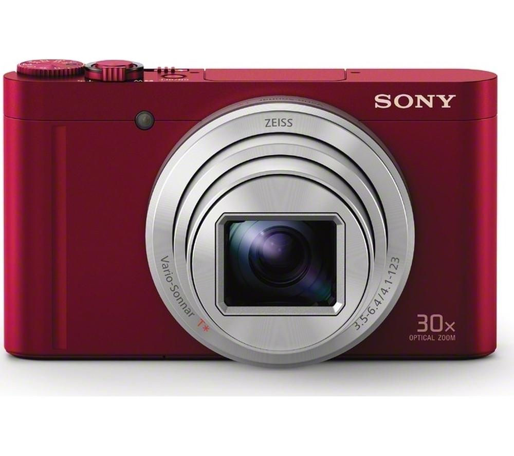 SONY Cyber-shot DSC-WX500R Superzoom Compact Camera – Red, Red