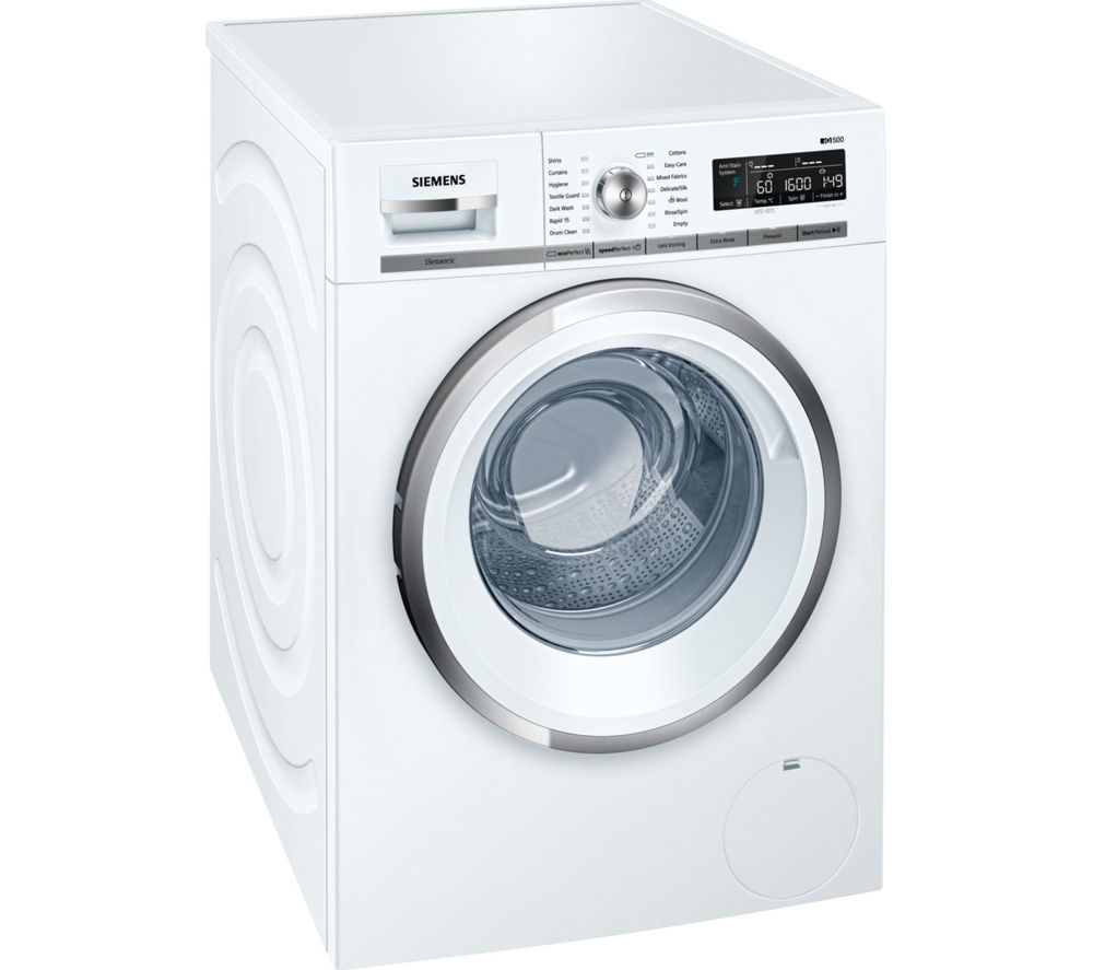 SIEMENS iQ500 WM16W590GB Washing Machine – White, White