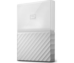 WD My Passport Portable Hard Drive - 1 TB, White