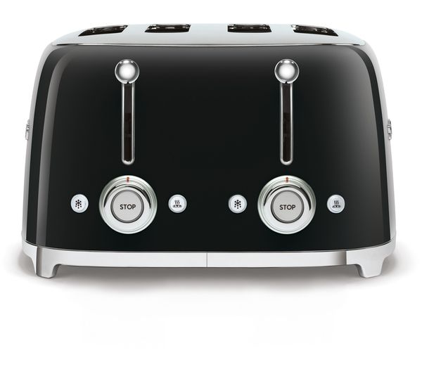 Image of SMEG 50's Retro Style TSF03BLUK 4-Slice Toaster - Black
