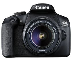 EOS 2000D DSLR Camera with EF-S 18-55 mm f/3.5-5.6 III Lens