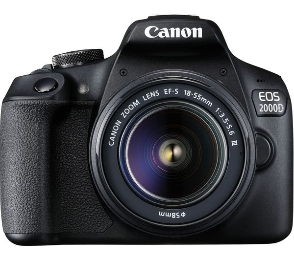 Image of CANON EOS 2000D DSLR Camera with EF-S 18-55 mm f/3.5-5.6 III Lens