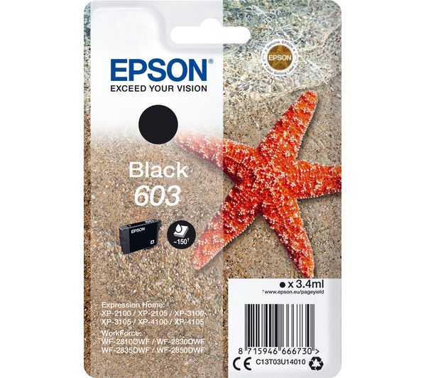 Epson 603 Starfish Black Ink Cartridge