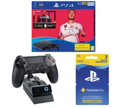 SONY PlayStation 4 with FIFA 20, Twin Docking Station & PlayStation Plus 3 Month Subscription Bundle