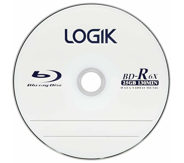 Buy LOGIK 6x Blank Bluray Discs Pack of 25 Free Delivery Currys