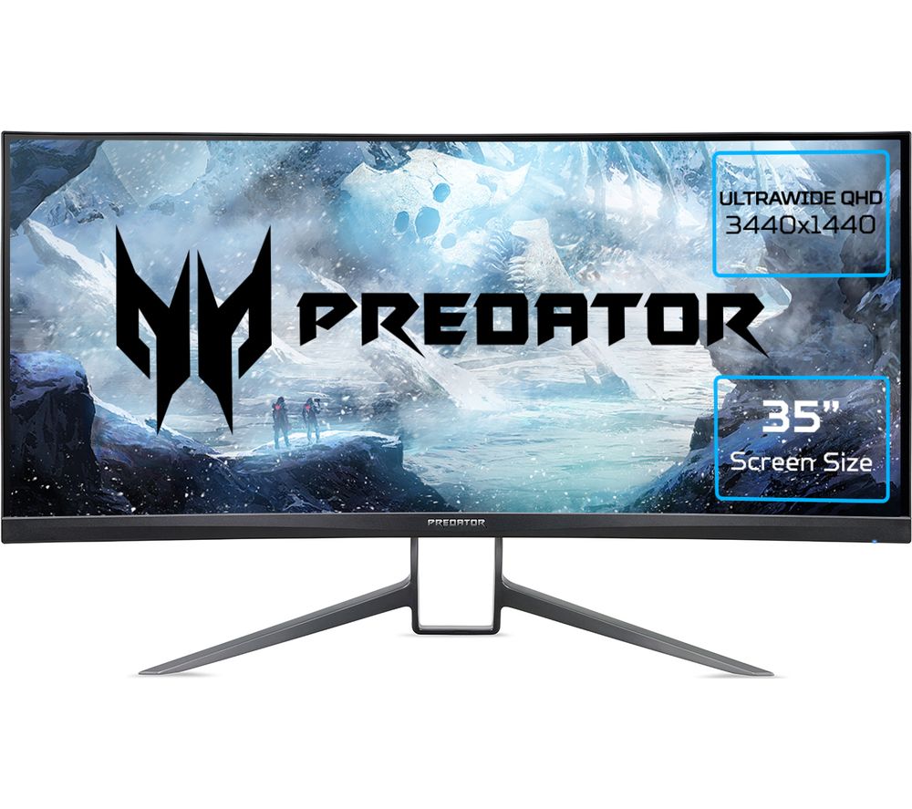 ACER Predator X35 Wide Quad HD 35″ Curved VA Gaming Monitor – Black, Black