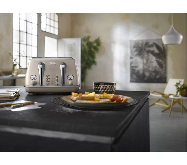 Buy DELONGHI Icona Metallics CTOT4003.BG 4Slice Toaster Gold Free