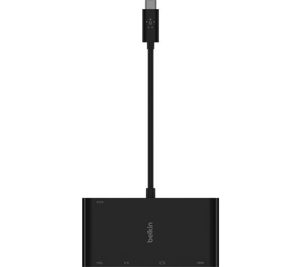 Belkin Avc004btbk Usb Type C Multimedia Adapter 100 W Power Pass Through