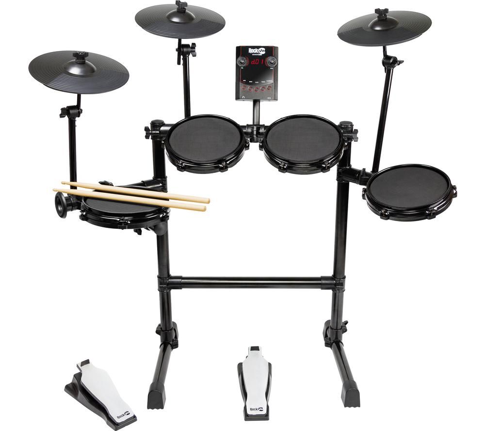 ROCKJAM DDMESH1000 Electronic Drum Set - Black
