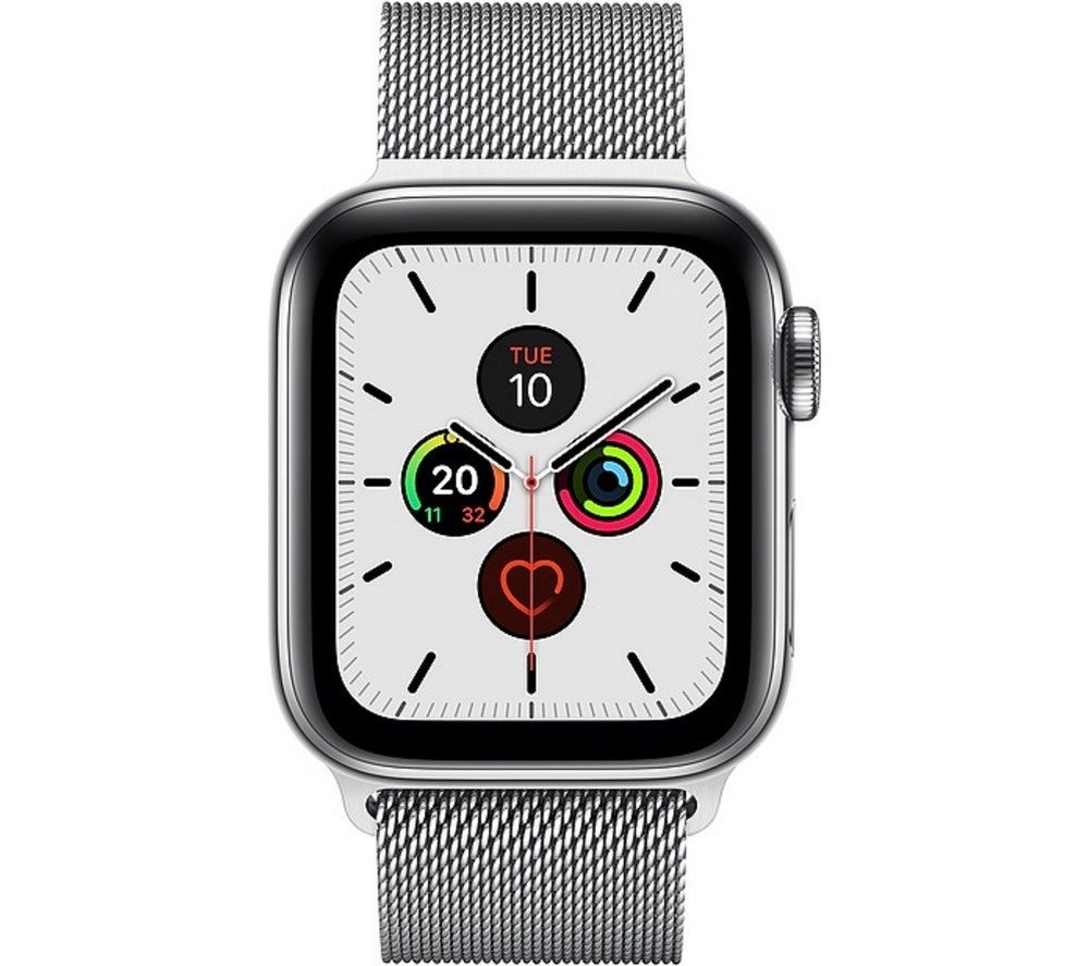 Buy APPLE Watch Series 5 Cellular - Stainless Steel with Stainless Apple Watch Series 5 Stainless Steel 40mm