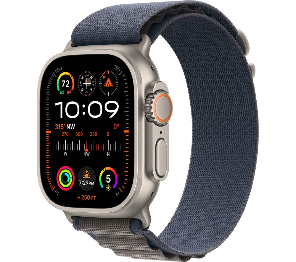 Watch Ultra 2 Cellular - 49 mm Titanium Case with Blue Alpine Loop, Small