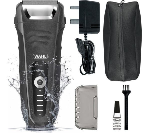 Wahl Lifeproof Plus 7061 917 Wet Dry Stubble Foil Shaver Black Silver
