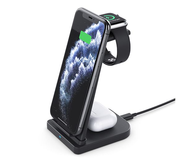 Silverlabel 28901sl51 Triple Wireless Charging Pad Black