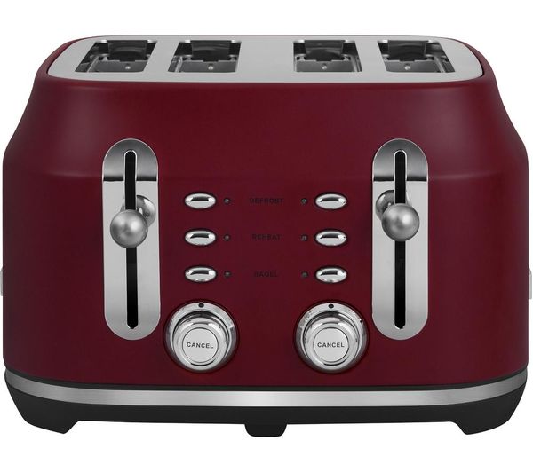 An image of RANGEMASTER Classic Collection RMCL4S304BU 4-Slice Toaster - Bordeaux