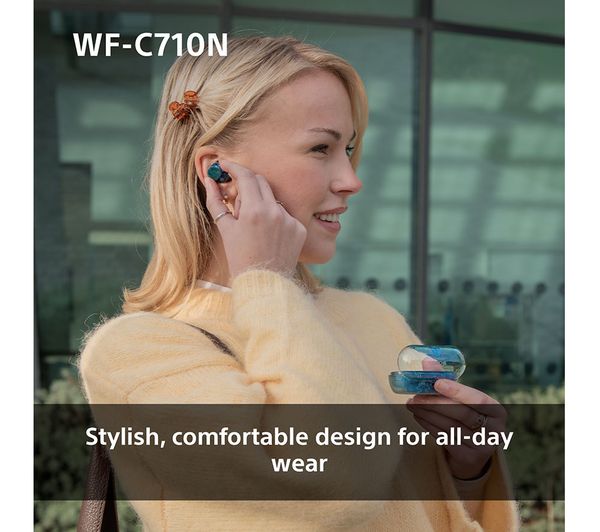 SONY WF-C710N Wireless Bluetooth Noise-Cancelling Earbuds - White