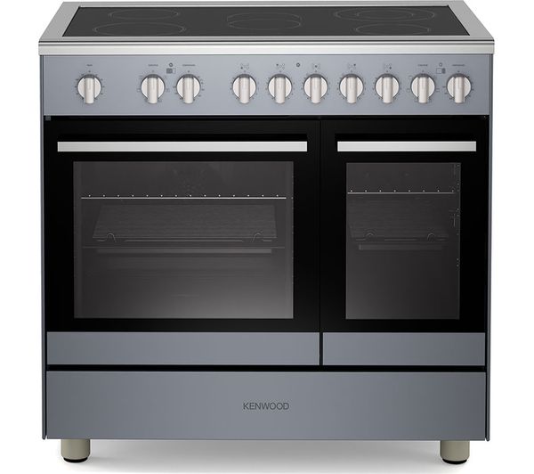 Kenwood Ck602c Sl 90 Cm Electric Ceramic Range Cooker Slate Grey Chrome
