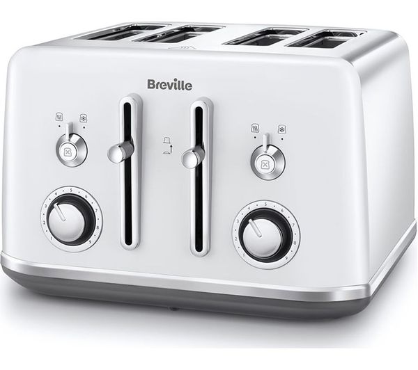 Breville Mostra Vtr048 4 Slice Toaster White Chrome
